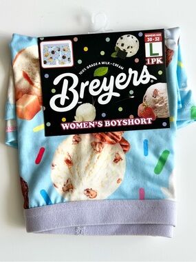 NWT Breyer’s Ice Cream Sprinkles Women’s Novelty Boyshort Size Large